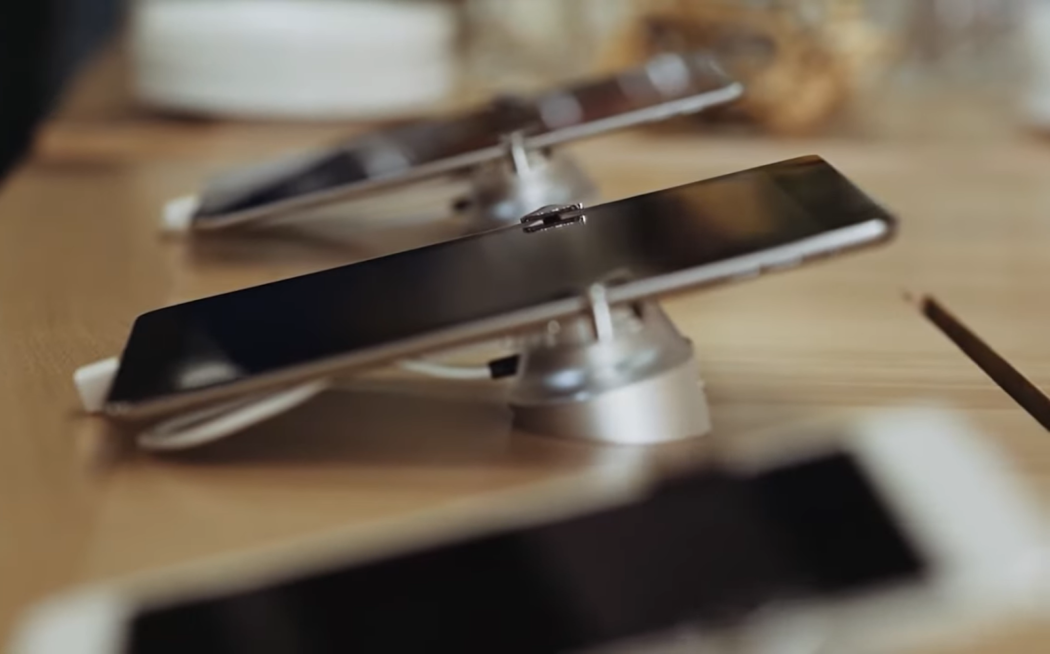 tablets on a stand in the short