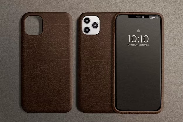 Example of a case for iPhone brown color