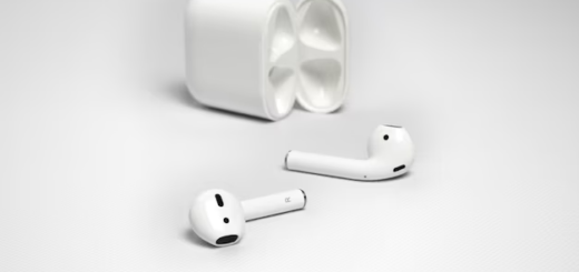 AirPods headphones and case