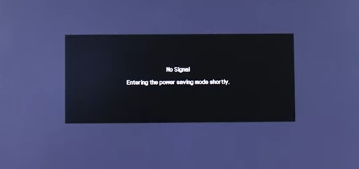 no signal on the screen in black square on blue background